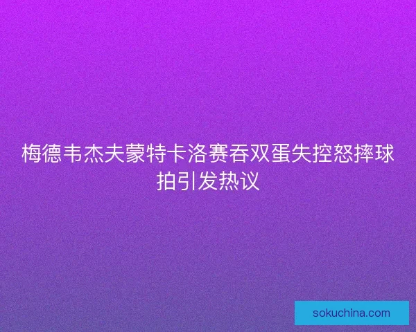 梅德韦杰夫蒙特卡洛赛吞双蛋失控怒摔球拍引发热议 梅德韦杰夫蒙特卡洛赛吞双蛋失控怒摔球拍引发热议